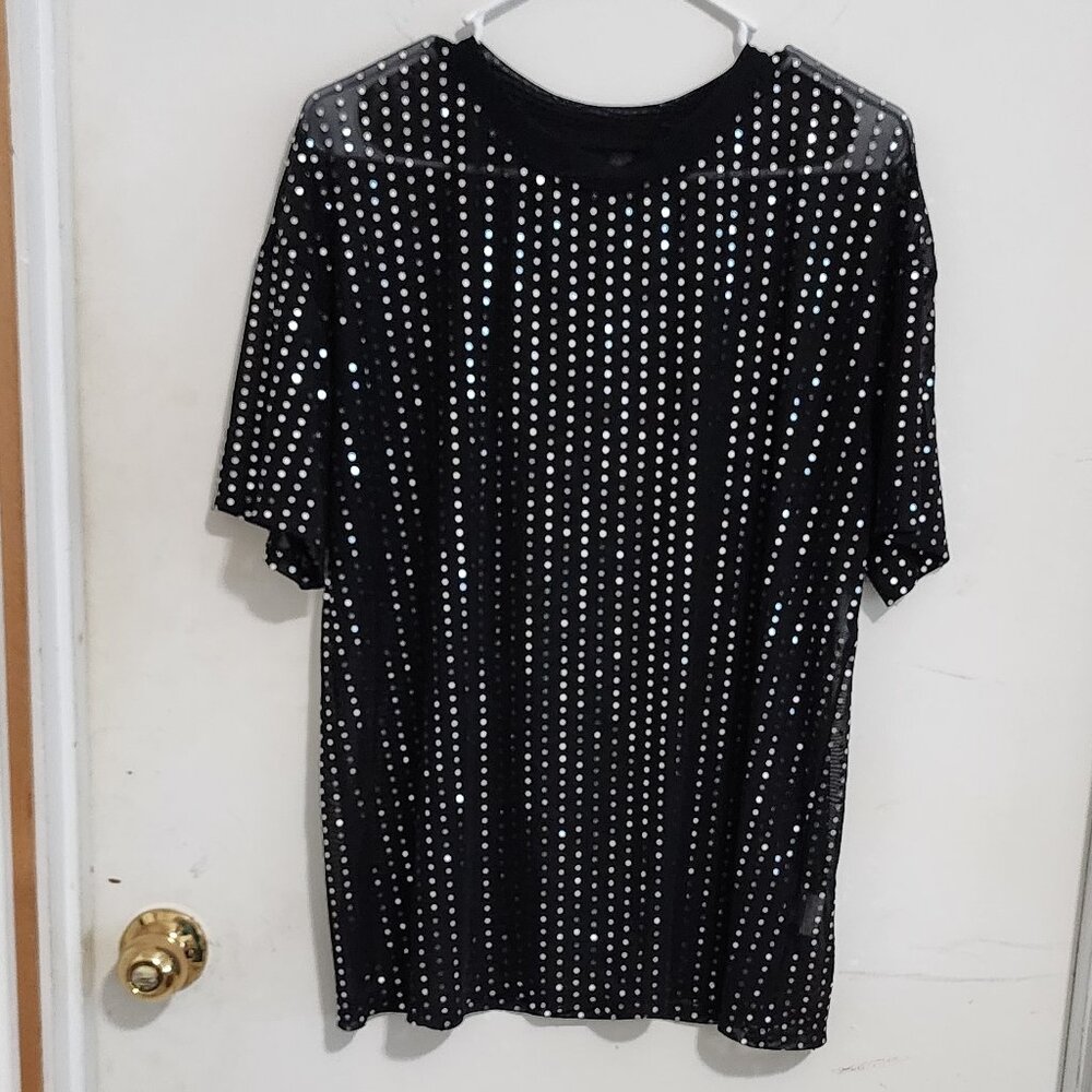 Shein Ladies Glamor Mesh Top, Size S